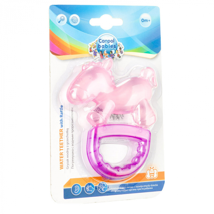 Jucarie pentru dentitie 0 luni+ Canpol Babies 74/018R, Roz [2]