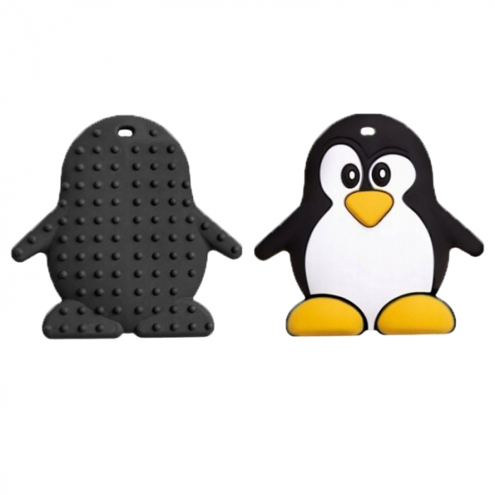 Jucarie pentru dentitie Akuku Pinguin A0466, Multicolor [3]