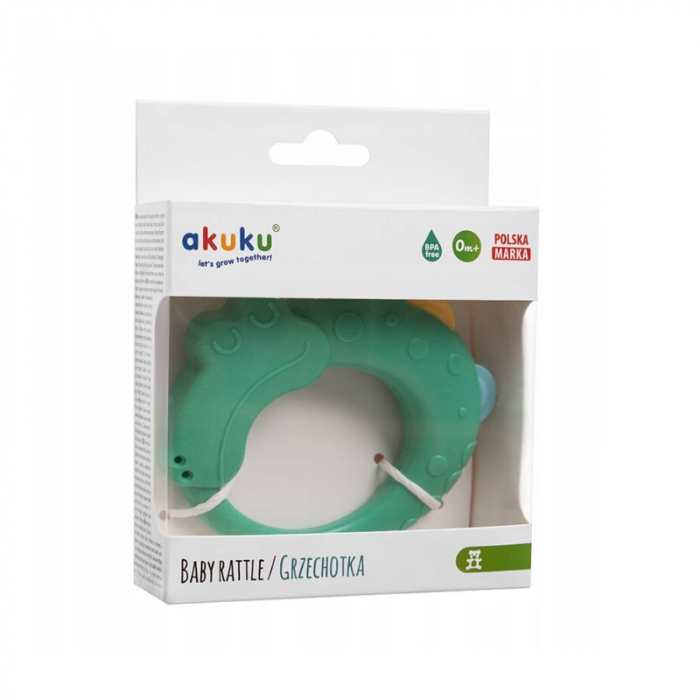 Jucarie pentru dentitie Akuku Crocodil A0539, Verde [2]