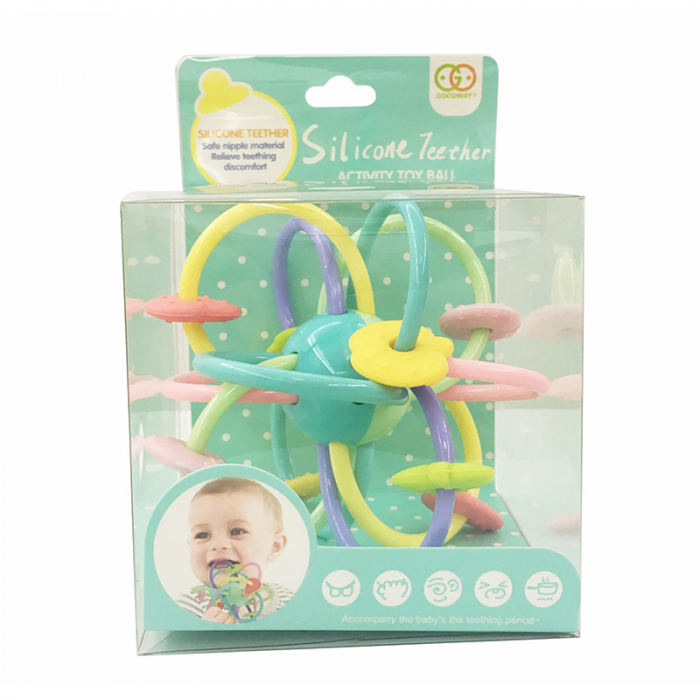 Jucarie motrica dentitie pentru bebe Activity Ball RCO WW6009, Multicolor [2]