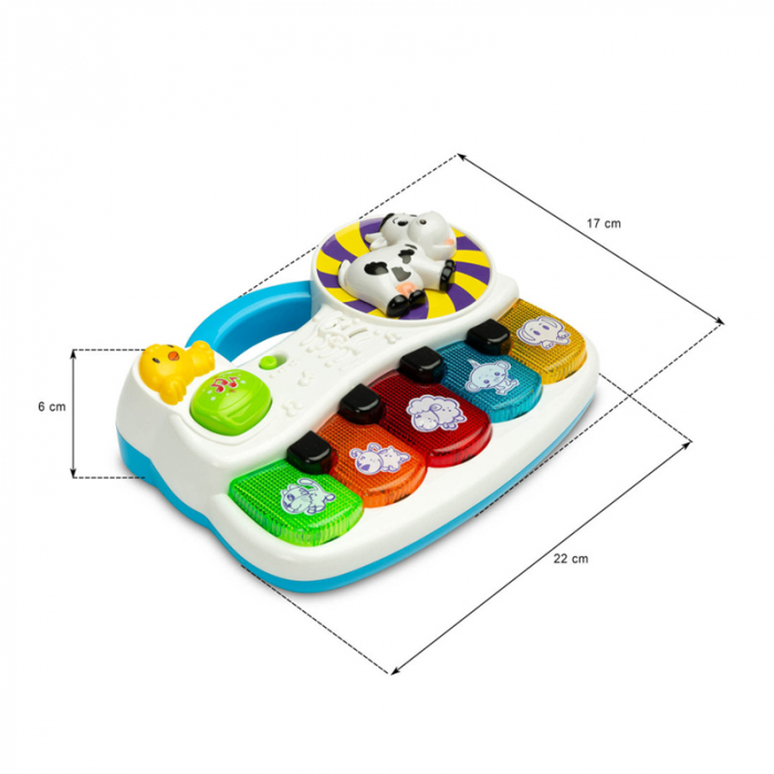 Jucarie educationala pian Piamo Farm Toyz 393186, Multicolor [5]