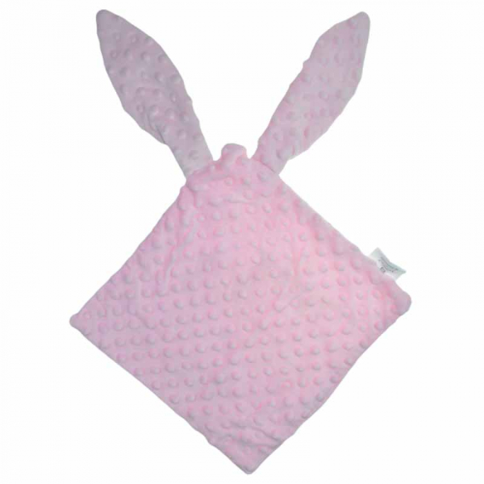 Jucarie senzoriala Iepuras 30 x 30 cm pentru fete MimiNu 430693-4, Roz [2]