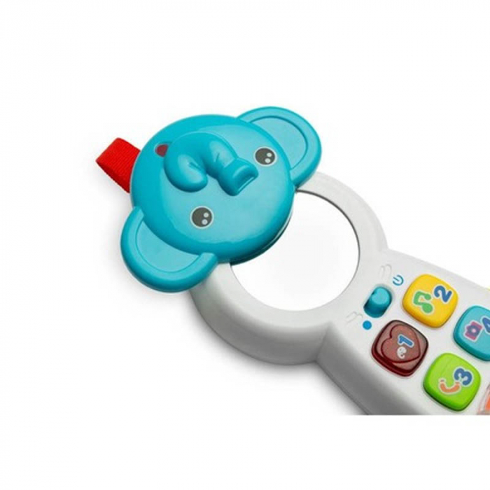 Telefon interactiv cu sunete pentru baieti Elefant Toyz 9004, Multicolor [2]