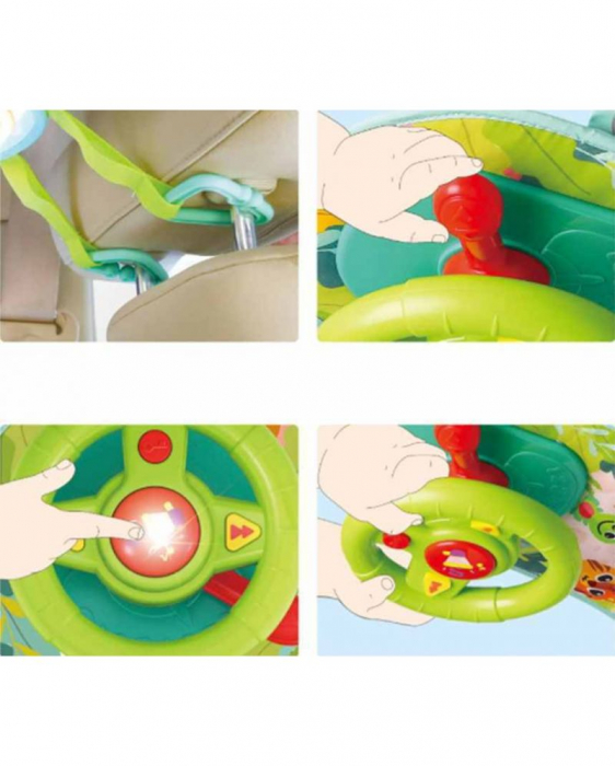 Jucarie volan interactiv pentru copii Hola WW5091, Verde [3]