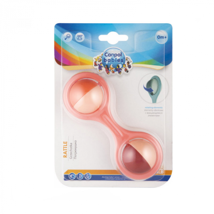 Jucarie zornaitoare pentru bebelusi Canpol Babies 56/153, Coral [3]