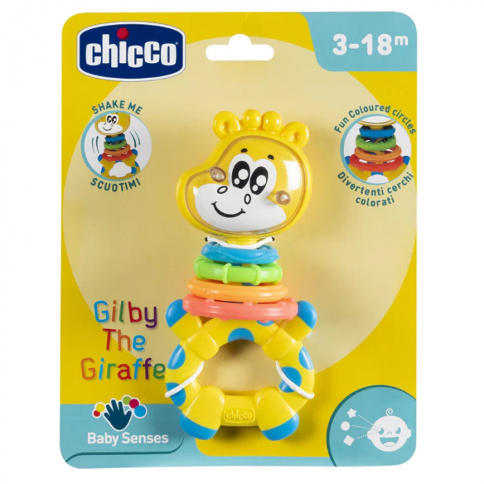 Jucarie zornaitoare pentru copii Chicco Gil by The Giraffe 118861, Galben [2]