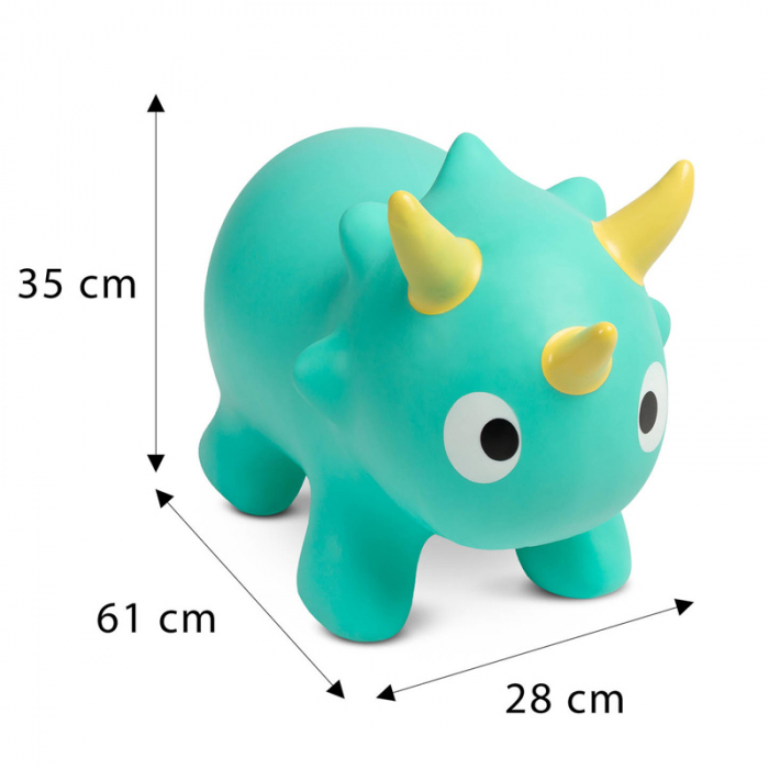 Jucarie saritoare de cauciuc Dinu Toyz 97849, Verde [4]