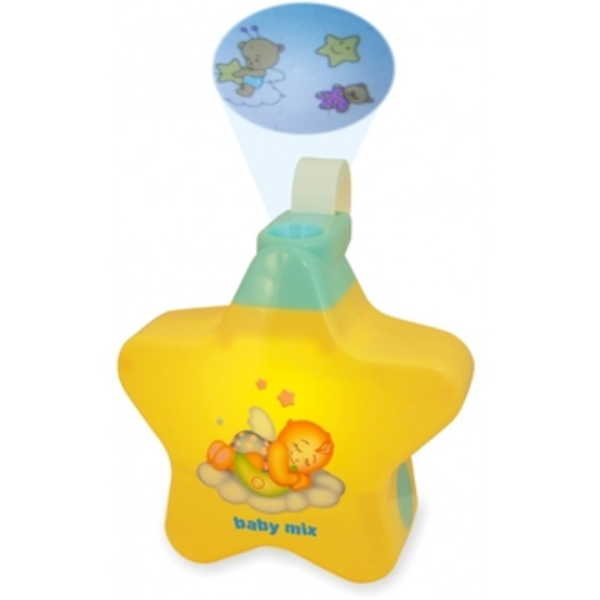 Lampa de veghe muzicala cu proiector BabyMix TT-01910372G, Galben [3]