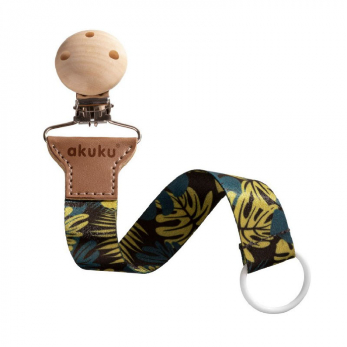 Lant pentru suzeta Akuku Soother holder with clip A0583, Multicolor [1]