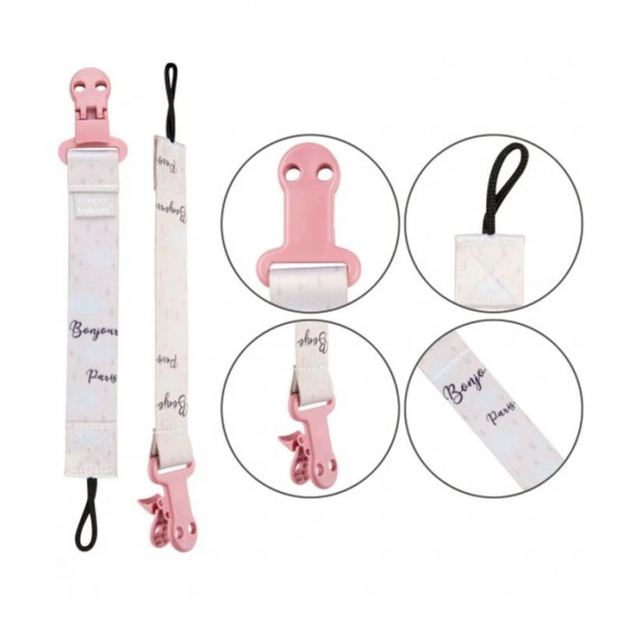 Lant pentru suzeta Canpol Babies 51/026, Roz [2]