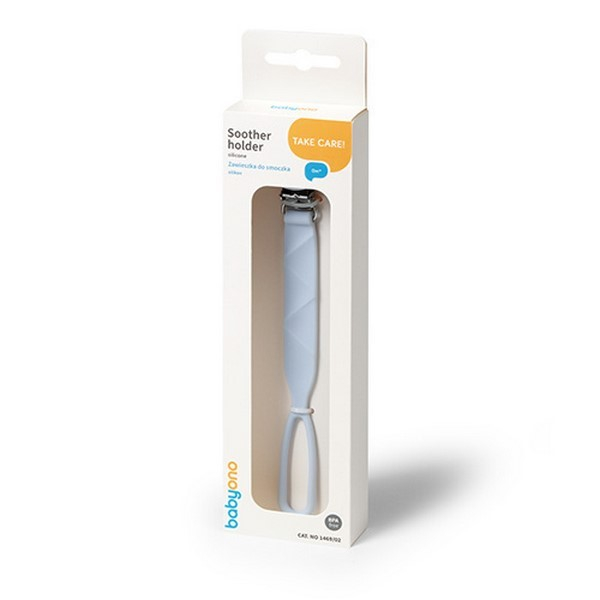 Lant din silicon pentru suzeta, BabyOno 1469/02, Albastru [2]