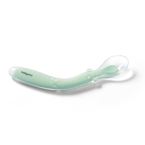 Lingurita flexibila din silicon pentru bebelusi BabyOno 785/02, Verde [2]