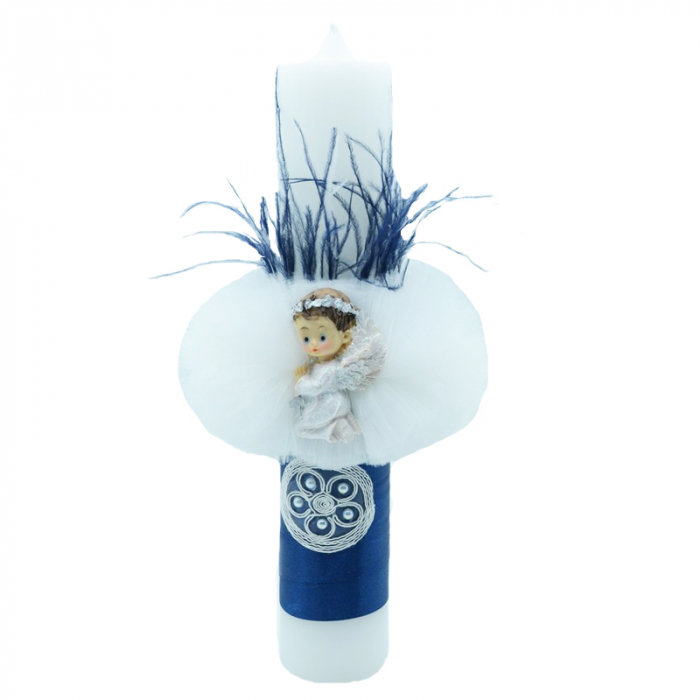 Lumanare pentru botez 30 x 7 cm Mini Junior LB-04 [1]