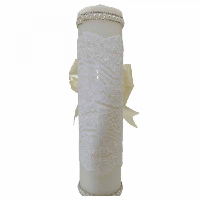 Lumanare pentru botez 32 x 7 cm Mini Junior L030623-2, Crem [2]