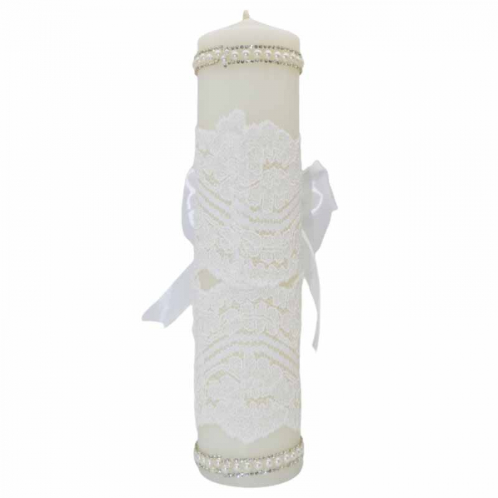 Lumanare pentru botez 32 x 7 cm Mini Junior L030623-3, Alb [2]