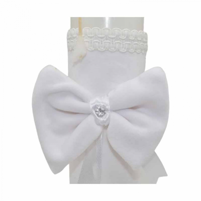 Lumanare pentru botez 32 x 7 cm Mini Junior L030623-4, Alb [3]