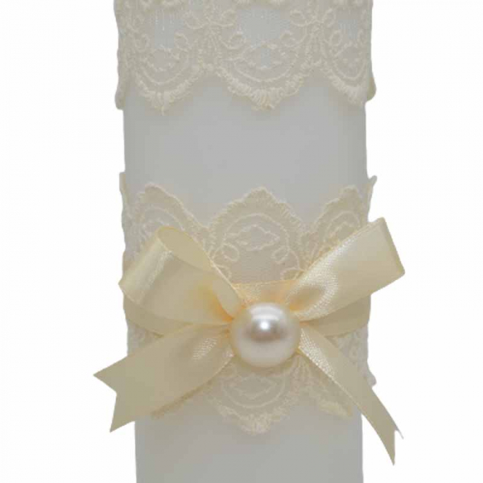 Lumanare pentru botez 32 x 7 cm Mini Junior L030623-7, Crem [2]