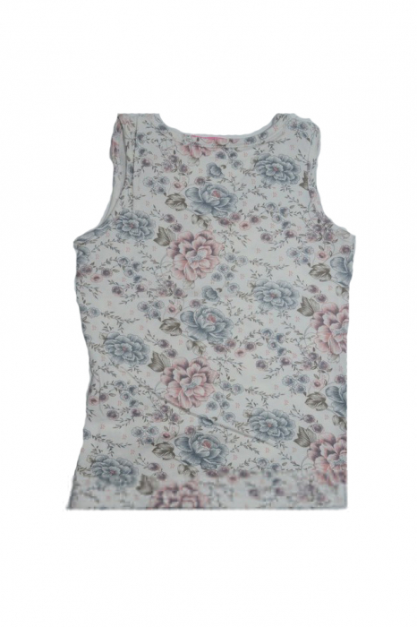Tricou fara maneci pentru fete Happy House CVC-8882-104, Alb [2]