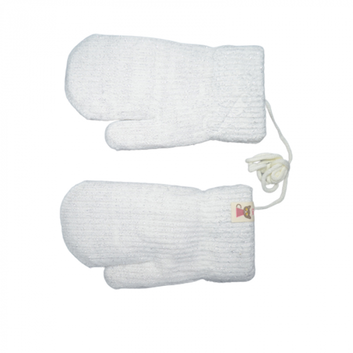 Manusi cu snur pentru fete Il Girasole GL-58614A-104-110 , Alb [1]