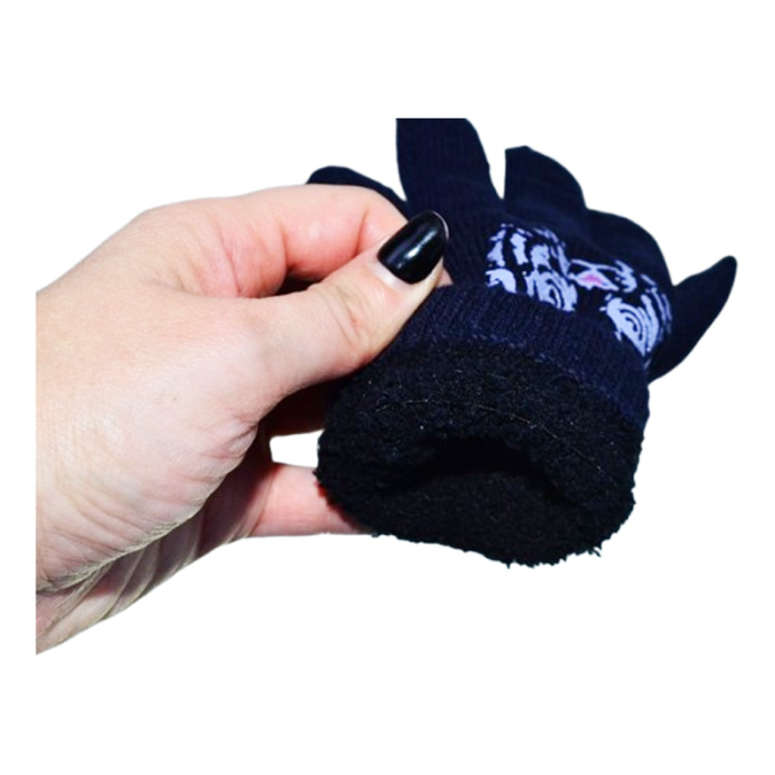 Manusi imblanite, pentru fete, NOVITI M3010N-5, Negru [3]