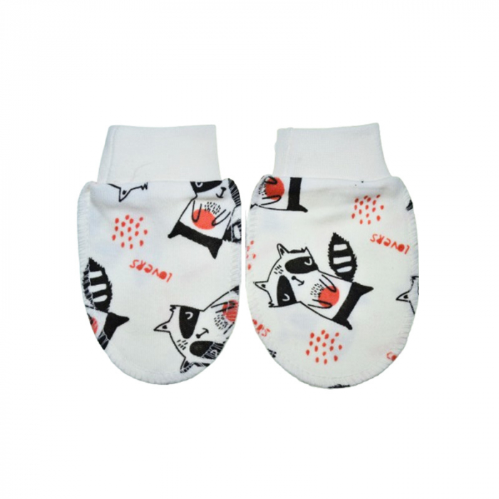 Manusi pentru nou-nascut, Mini Junior MNMJ-5, 0-3 luni, Alb [1]