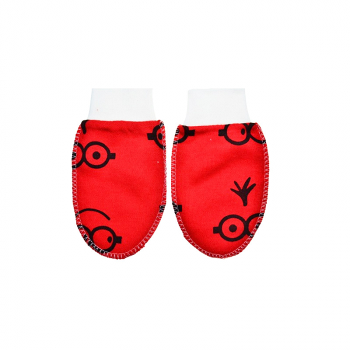 Manusi pentru nou-nascut, Mini Junior MNMJ-7, 0-3 luni, Rosu [1]