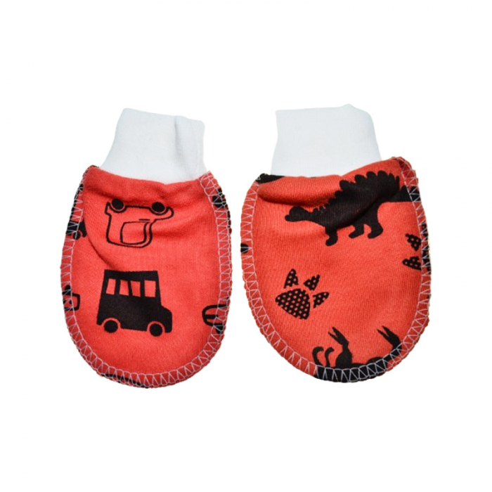 Manusi pentru nou-nascut, Mini Junior MNMJ-19, 0-3 luni, Rosu [1]