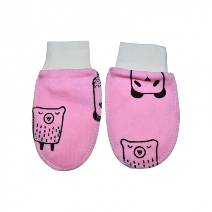 Manusi pentru nou-nascut, Mini Junior MNMJ-23, 0-3 luni, Roz [1]