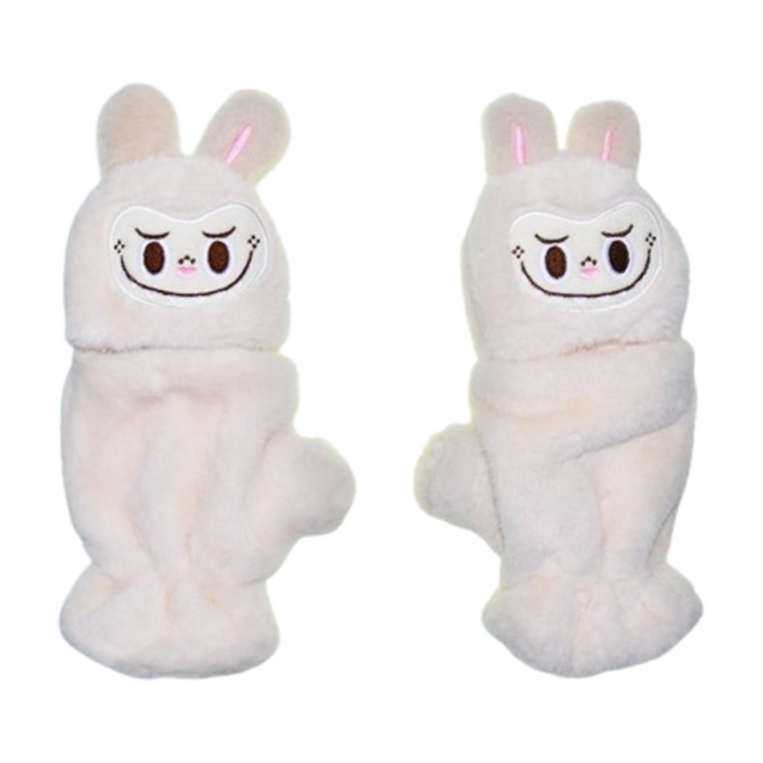 Manusi reversibile, din plus, model Labubu, pentru copii, Mini Junior MR3110A-5, Alb [1]