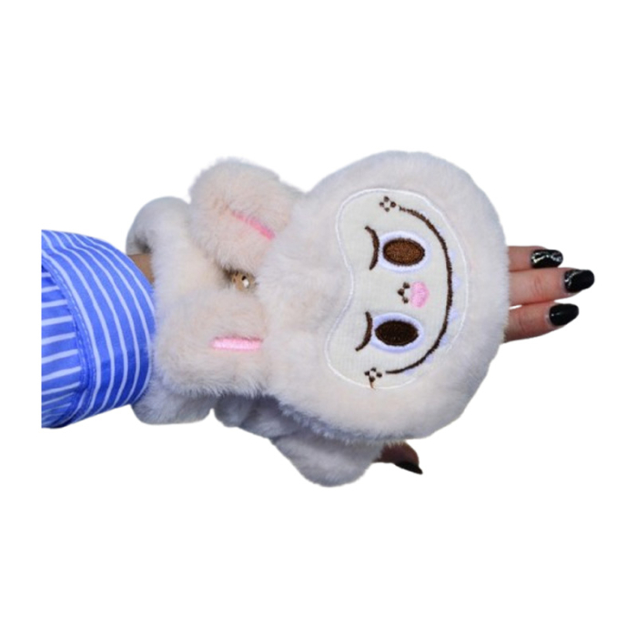 Manusi reversibile, din plus, model Labubu, pentru copii, Mini Junior MR3110A-5, Alb [4]