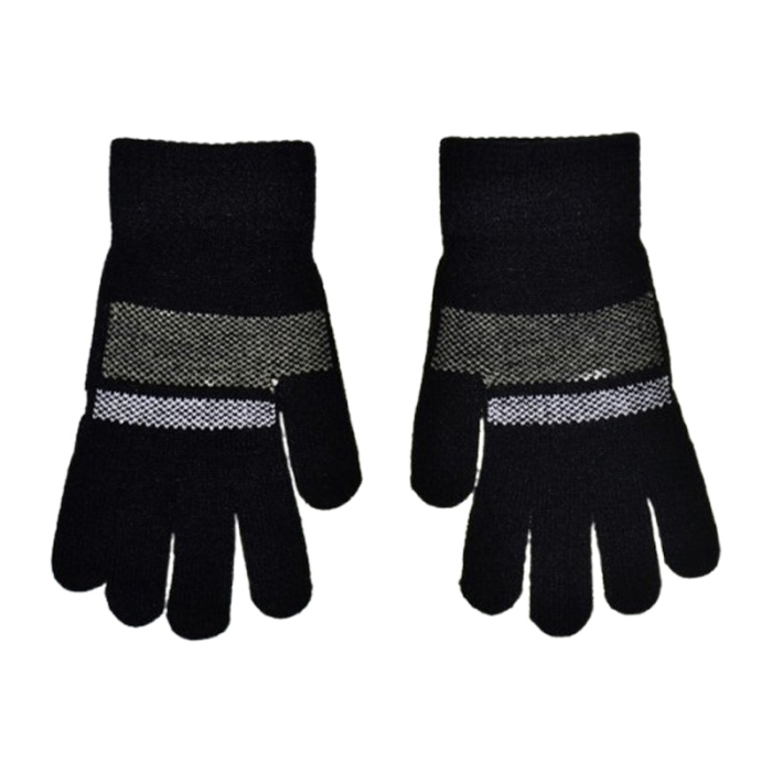 Manusi simple, cu dinozaur, pentru baieti, Mini Junior M3110B-3-4, Negru [2]