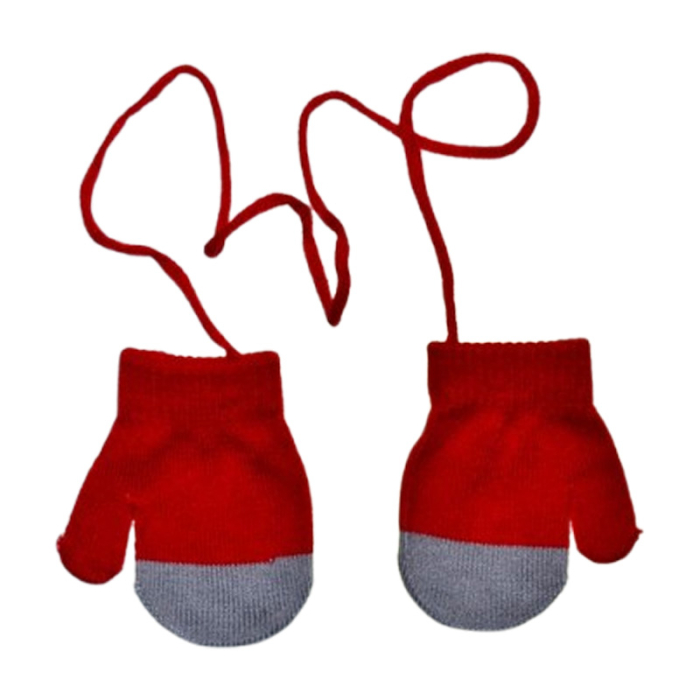 Manusi simple, cu snur, pentru copii, Mini Junior MS3110R2-1, Rosu [2]