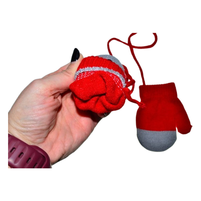 Manusi simple, cu snur, pentru copii, Mini Junior MS3110R2-1, Rosu [3]