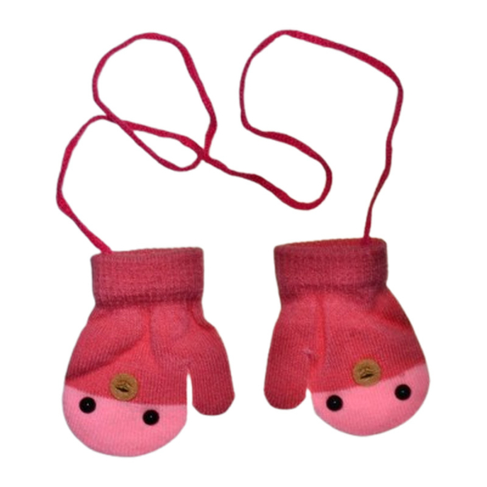 Manusi simple, cu snur, pentru copii, Mini Junior MS3110R3-1, Roz [1]