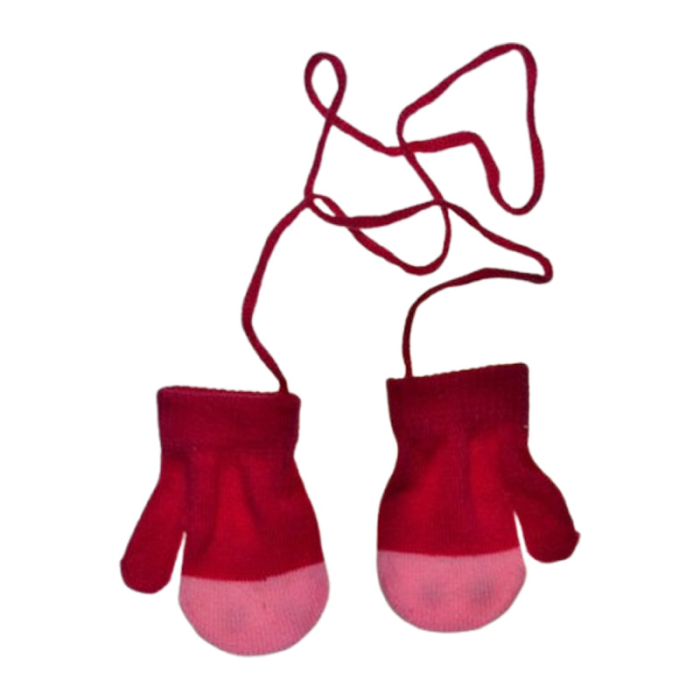 Manusi simple, cu snur, pentru copii, Mini Junior MS3110F-1, Fucsia [2]