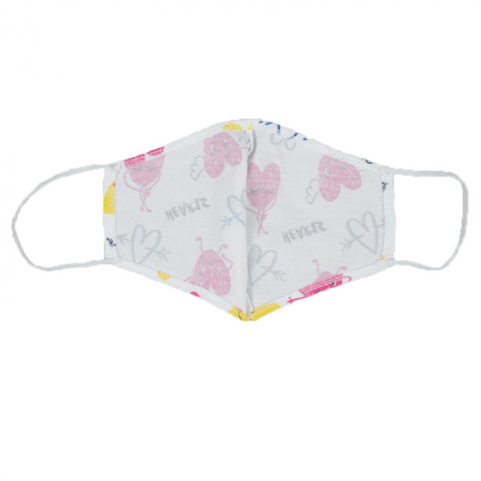 Masca de protectie faciala pentru fete Mini Junior MPF124, Alb [2]
