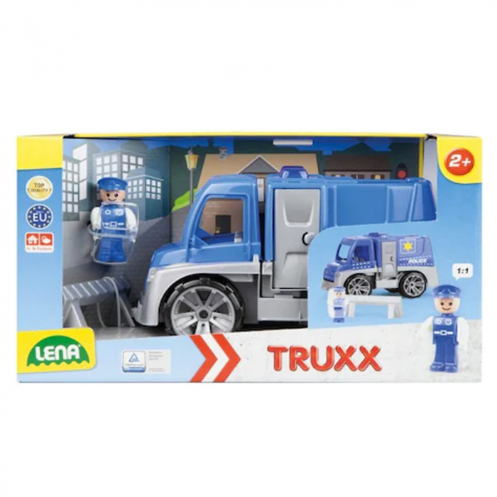 Masina de politie cu figurina pentru copii Lena Truxx 869602, Albastru [4]
