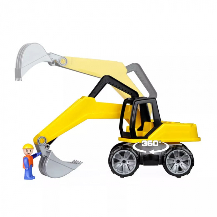 Excavator cu cupa si figurina Truxx Lena 740505, Galben [2]