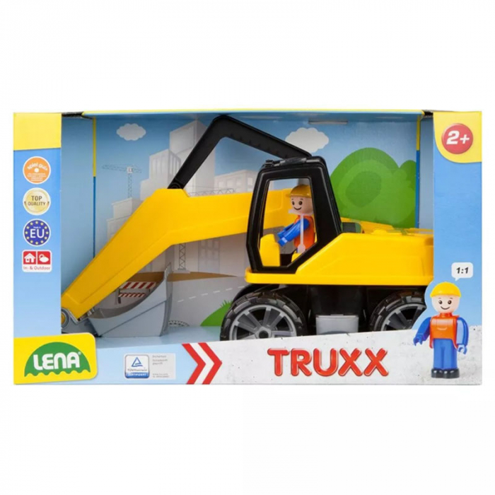 Excavator cu cupa si figurina Truxx Lena 740505, Galben [3]