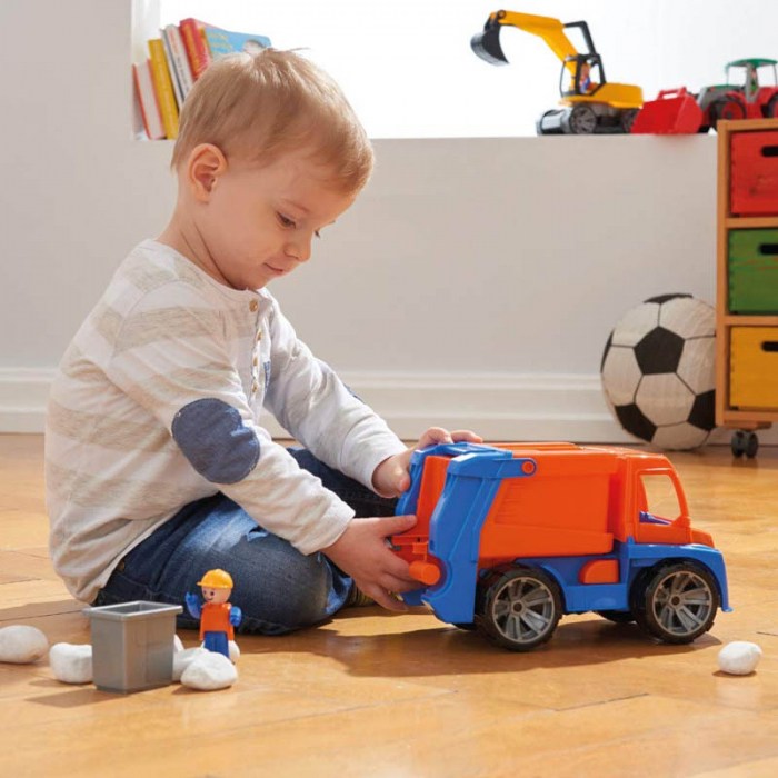Camion de gunoi cu figurina Lena Trux 741106, Multicolor [3]