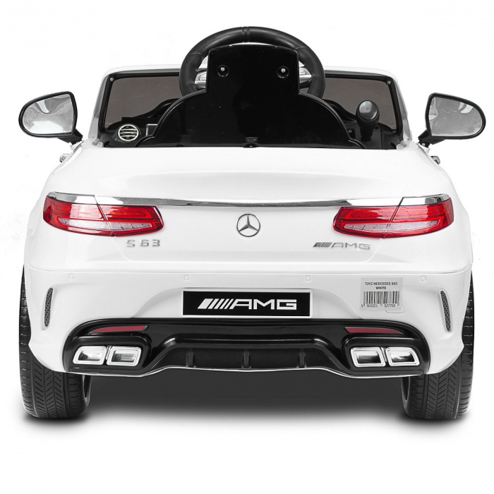 Masina electrica cu telecomanda pentru copii Toyz Mercedes Benz S63 AMG HL169, Alb [9]