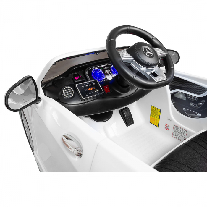 Masina electrica cu telecomanda pentru copii Toyz Mercedes Benz S63 AMG HL169, Alb [3]
