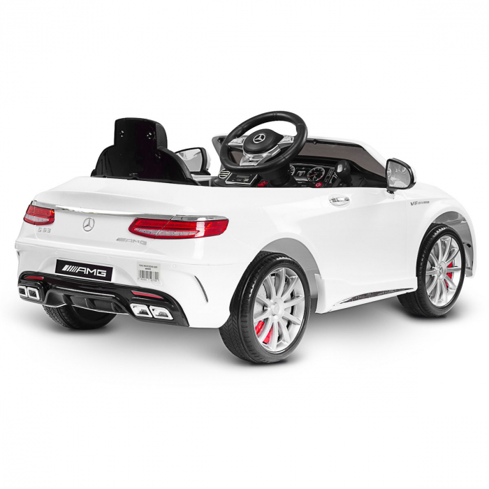 Masina electrica cu telecomanda pentru copii Toyz Mercedes Benz S63 AMG HL169, Alb [11]