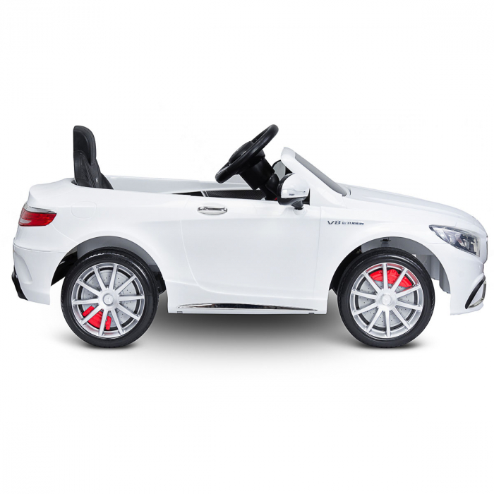 Masina electrica cu telecomanda pentru copii Toyz Mercedes Benz S63 AMG HL169, Alb [7]
