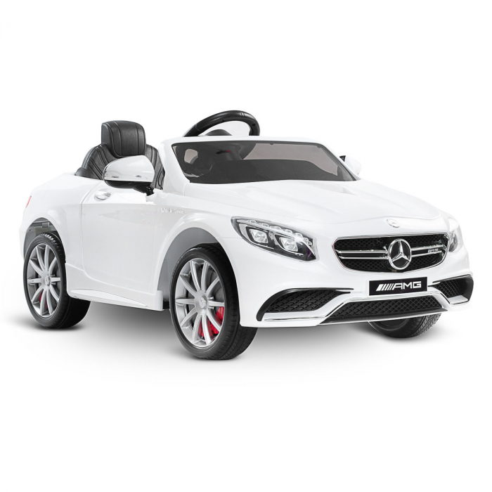 Masina electrica cu telecomanda pentru copii Toyz Mercedes Benz S63 AMG HL169, Alb [10]
