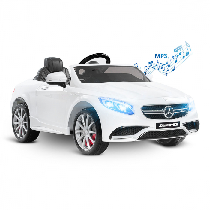 Masina electrica cu telecomanda pentru copii Toyz Mercedes Benz S63 AMG HL169, Alb [8]