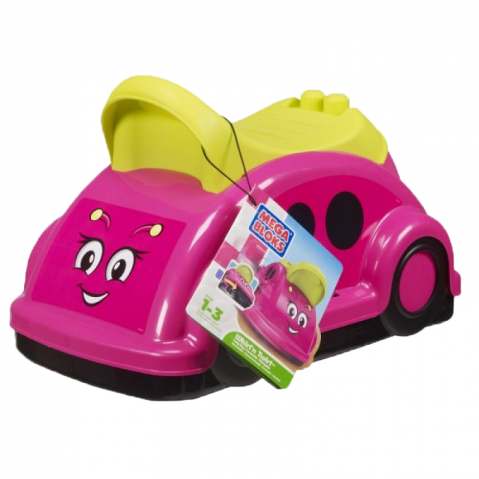 Masinuta actionata cu picioarele pentru copii Mega Bloks 8538RZ, Roz [7]