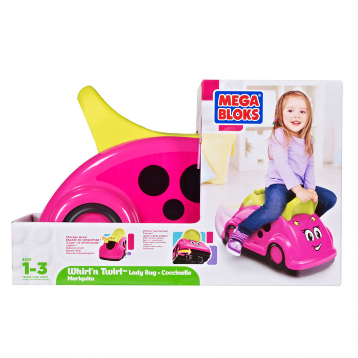 Masinuta actionata cu picioarele pentru copii Mega Bloks 8538RZ, Roz [10]