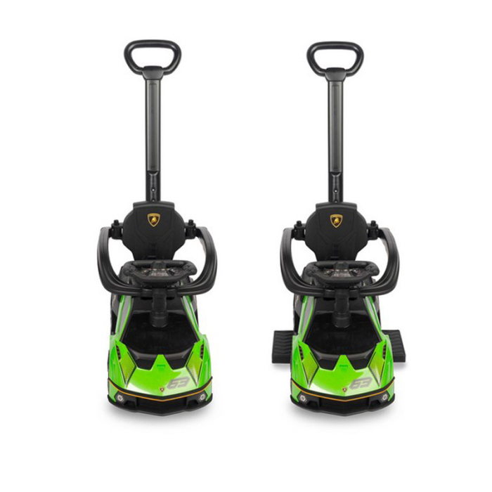 Masinuta copii, 3 in 1, cu maner de impins pentru parinti si bara de protectie, Lamborghini Essenza Toyz, 390116, Verde [2]