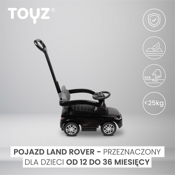 Masinuta copii, 3 in 1, cu maner de impins pentru parinti si bara de protectie, Land Rover Discovery Toyz, 321817, Roz [8]